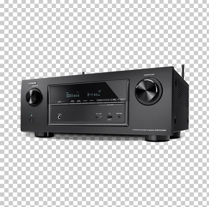 AV Receiver Denon Radio Receiver Home Theater Systems Dolby Atmos PNG, Clipart, 4k Resolution, Amplifier, Audio, Audio, Audio Equipment Free PNG Download
