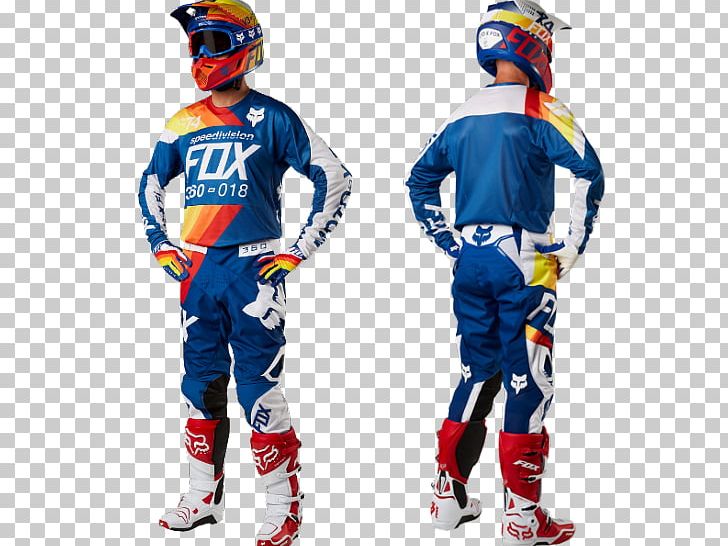 Fox Racing Clothing Uniform Motocross Blue PNG, Clipart, Blue, Clothing, Costume, Cycling Jersey, Electric Blue Free PNG Download