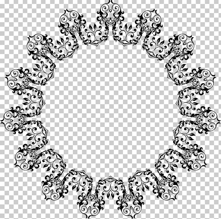 Circle Ornament PNG, Clipart, Black And White, Body Jewelry, Circle, Computer Icons, Decorative Arts Free PNG Download