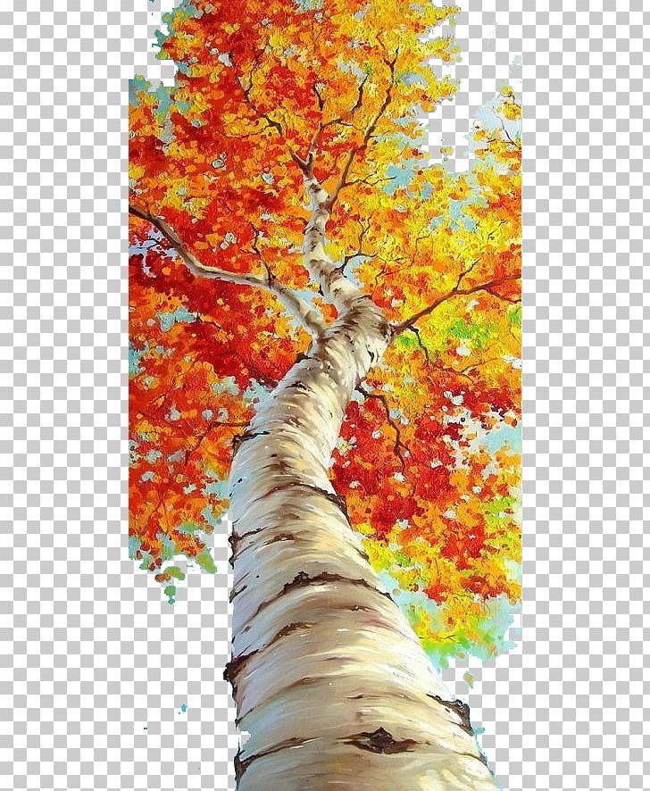 Watercolor Painting Oil Painting Acrylic Painting Techniques Idea PNG, Clipart, Big Tree, Branch, Canvas, Deciduous, Fall Leaves Free PNG Download