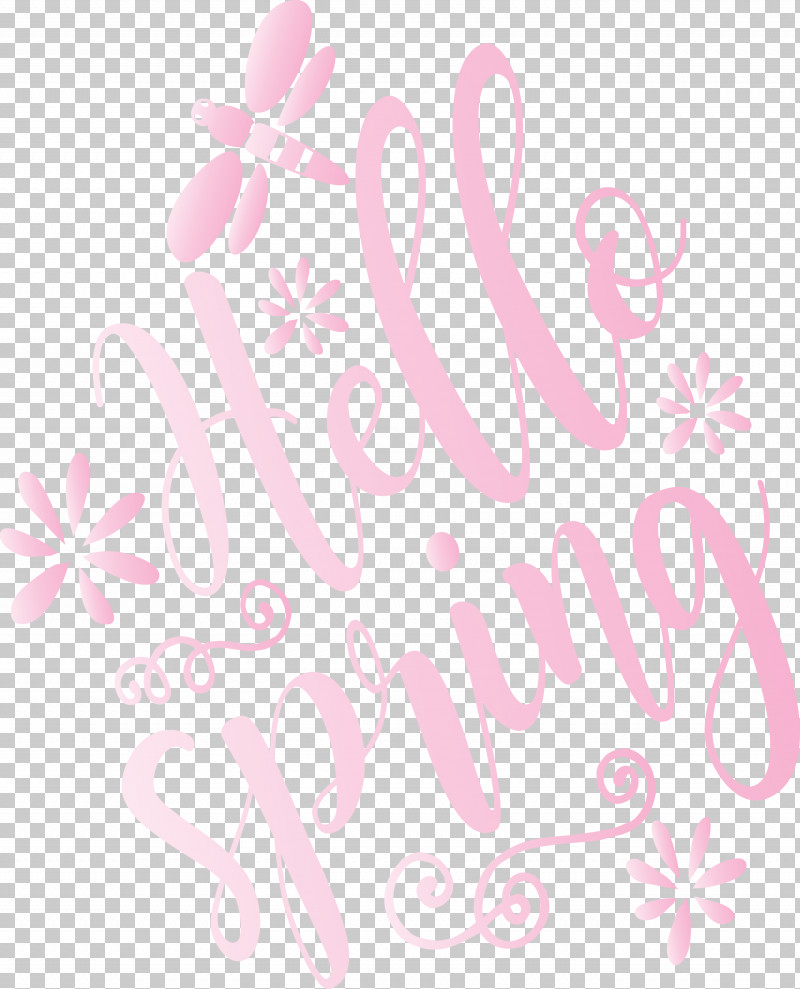 Hello Spring Spring PNG, Clipart, Hello Spring, Pink, Spring, Text Free PNG Download