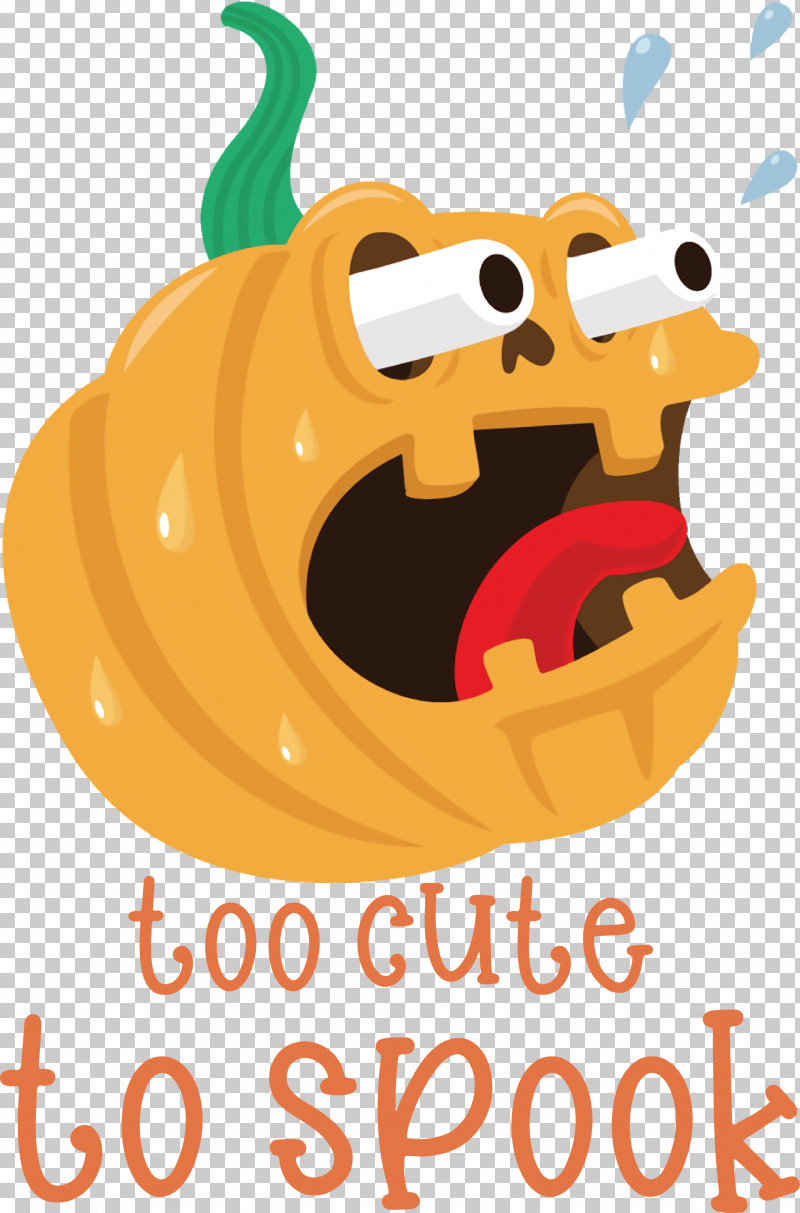 Halloween Too Cute To Spook Spook PNG, Clipart, Biology, Cartoon, Fruit, Halloween, Happiness Free PNG Download