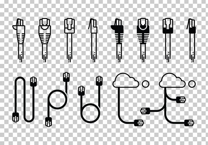 8P8C Computer Icons Electrical Connector Ethernet PNG, Clipart, 8p8c, Angle, Auto Part, Black And White, Computer Icons Free PNG Download