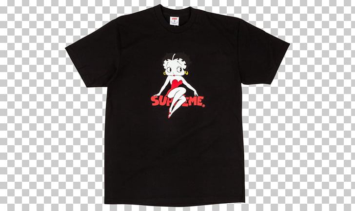 T-shirt Supreme Betty Boop Sleeve PNG, Clipart, Active Shirt, Betty Boop, Black, Black M, Brand Free PNG Download