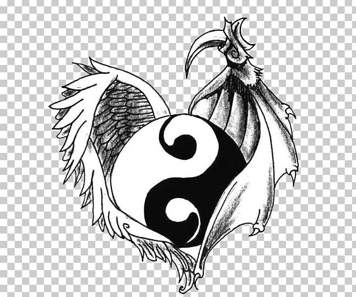 Tattoo Artist Yin And Yang Irezumi Flash PNG, Clipart, Beauty, Bird, Black, Chicken, Drawing Free PNG Download
