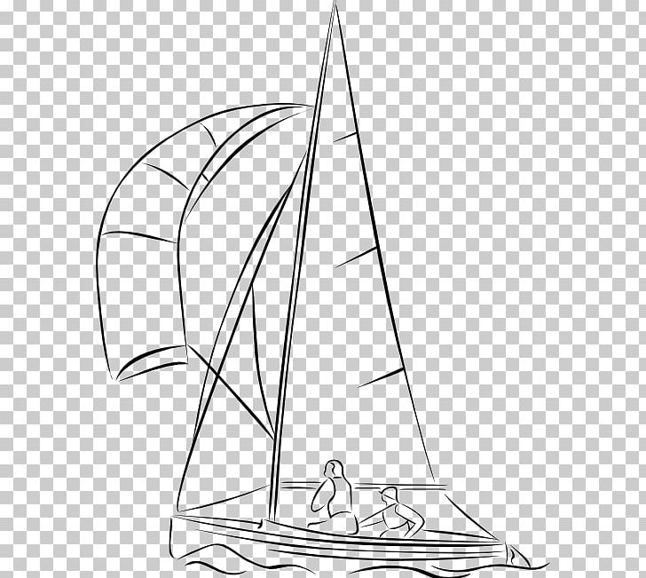 Sailing Sailboat PNG, Clipart, Angle, Area, Artwork, Black And White, Boat Free PNG Download