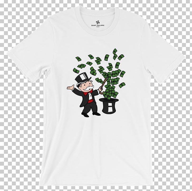 T-shirt Rich Uncle Pennybags Monopoly Sleeve PNG, Clipart, All The Way Up, Brand, Clothing, Green, Hat Free PNG Download