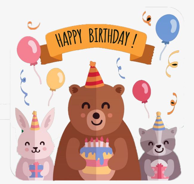 Animal Birthday Party PNG, Clipart, Animal Clipart, Animal Clipart, Bear,  Birthday, Birthday Clipart Free PNG Download