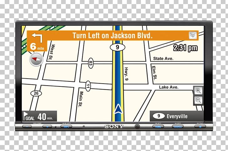 Automotive Navigation System GPS Navigation Systems Sony Xperia XA Vehicle Audio Radio Receiver PNG, Clipart, Angle, Area, Audio, Automotive Navigation System, Electronics Free PNG Download