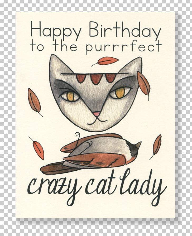 Cat Lady Greeting & Note Cards Birthday Cake Happy Birthday To You PNG, Clipart, Bird, Birthday, Birthday Cake, Birthday Card, Carnivoran Free PNG Download