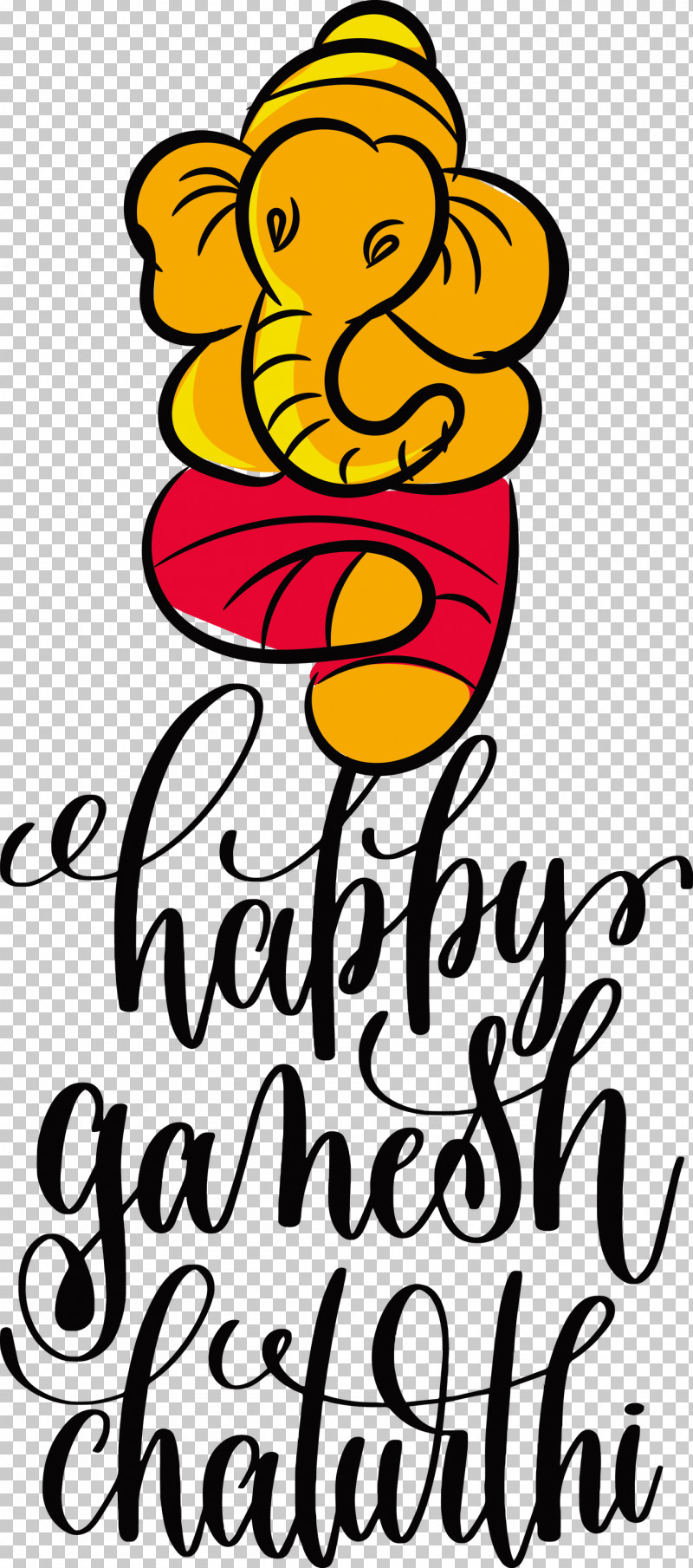 Happy Ganesh Chaturthi PNG, Clipart, Abstract Art, Calligraphy, Festival, Happy Ganesh Chaturthi, Lettering Free PNG Download