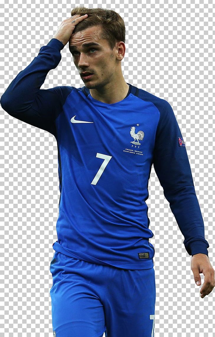 Antoine Griezmann Jersey France National Football Team Football Player Sleeve PNG, Clipart, Antoine, Blue, Clothing, Cobalt Blue, Electric Blue Free PNG Download