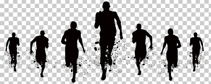Hyderabad Marathon Running Sport Silhouette PNG, Clipart, Animals, Athletics, Black, Black And White, Business Free PNG Download