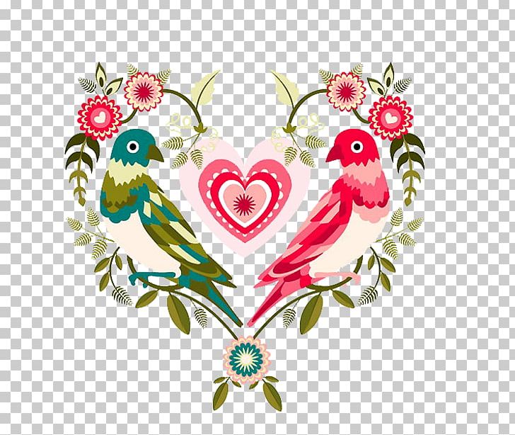 Lovebird Valentines Day PNG, Clipart, Beak, Bird, Branch, Chicken, Decorative Free PNG Download