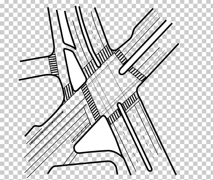 Intersection Drawing Line Art Traffic PNG, Clipart, Angle, Artwork, Black, Black And White, Diagram Free PNG Download