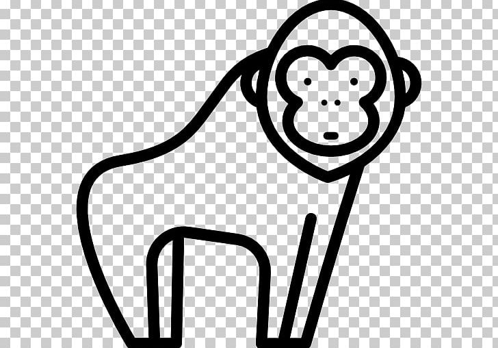 Gorilla Ape Computer Icons PNG, Clipart, Animal, Animals, Ape, Black And White, Computer Icons Free PNG Download