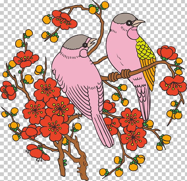 Textile Painting Bed Sheet PNG, Clipart, Artwork, Beak, Bed Sheet, Bird, Branch Free PNG Download