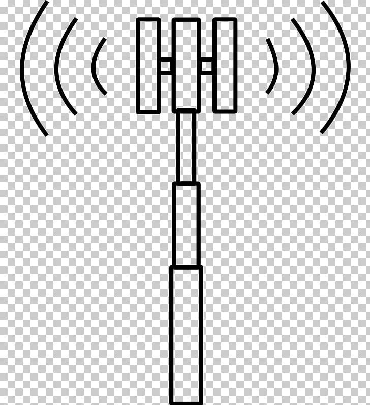 Cell Site Mobile Phones Computer Icons Telecommunications Tower PNG, Clipart, Aerials, Angle, Area, Black, Black And White Free PNG Download