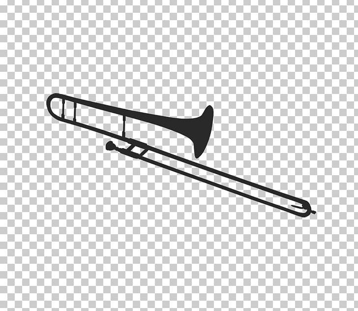 Trombone Trumpet Silhouette PNG, Clipart, Angle, Art, Black And White, Brass Instrument, Bugle Free PNG Download