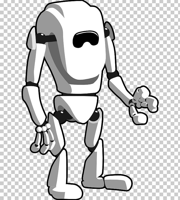 robot clipart black and white