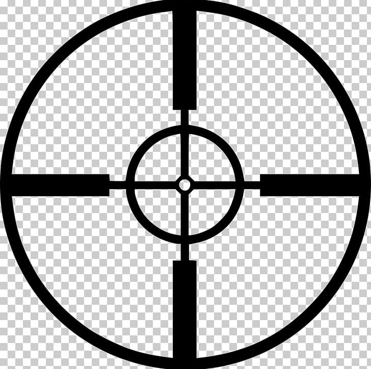 Reticle Sniper Computer Icons Shooting Target PNG, Clipart, Angle, Area, Black And White, Circle, Computer Icons Free PNG Download