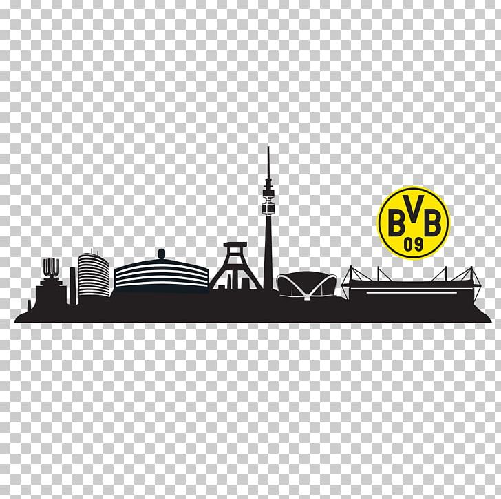 Westfalenstadion Borussia Dortmund BVB-Fanshop Skyline Wall Decal PNG, Clipart, Black And White, Borussia Dortmund, Brand, Bvb, Bvbfanshop Free PNG Download