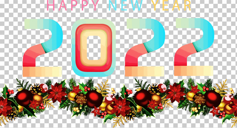 2022 Happy New Year 2022 New Year 2022 PNG, Clipart, Bauble, Christmas Day, Christmas Graphics, Garland, Poinsettia Free PNG Download