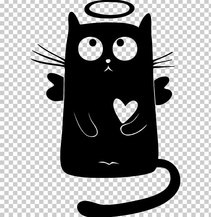 Cat Christmas Ornament Kitten Angel Zazzle PNG, Clipart, Angel, Angel Clipart, Animals, Black, Black And White Free PNG Download