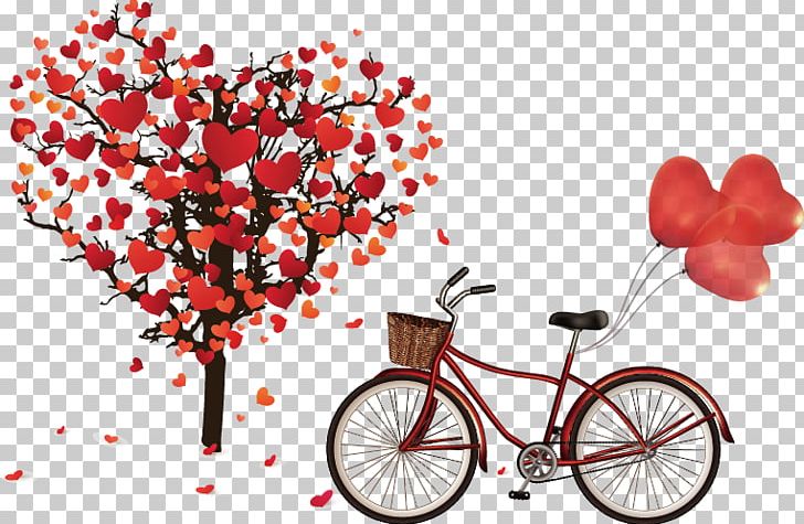 Valentines Day Heart Illustration PNG, Clipart, Autumn Tree, Bicycle, Family Tree, Flo, Flower Free PNG Download