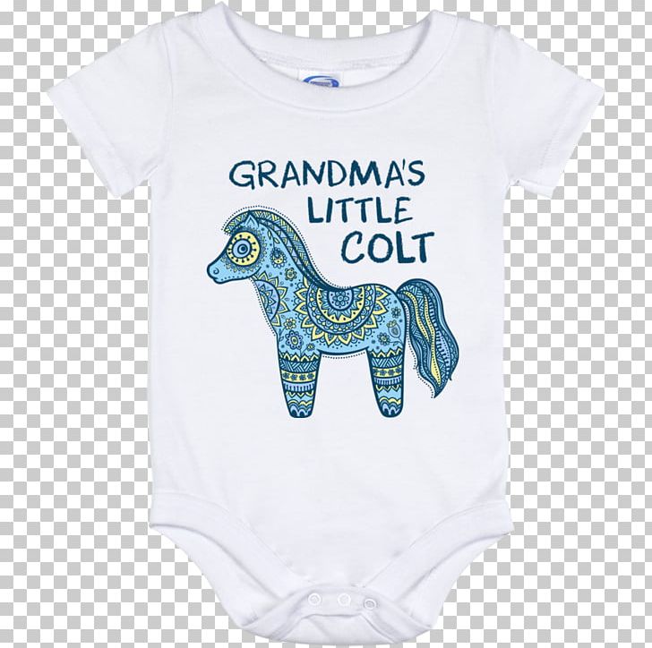 Baby & Toddler One-Pieces Horse T-shirt Colt Onesie PNG, Clipart, Animals, Baby Products, Baby Toddler Clothing, Baby Toddler Onepieces, Blue Free PNG Download