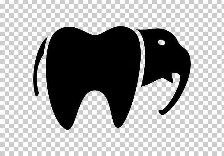 Logo Dentistry Tooth PNG, Clipart, African Elephant, Black, Black And White, Carnivoran, Computer Icons Free PNG Download