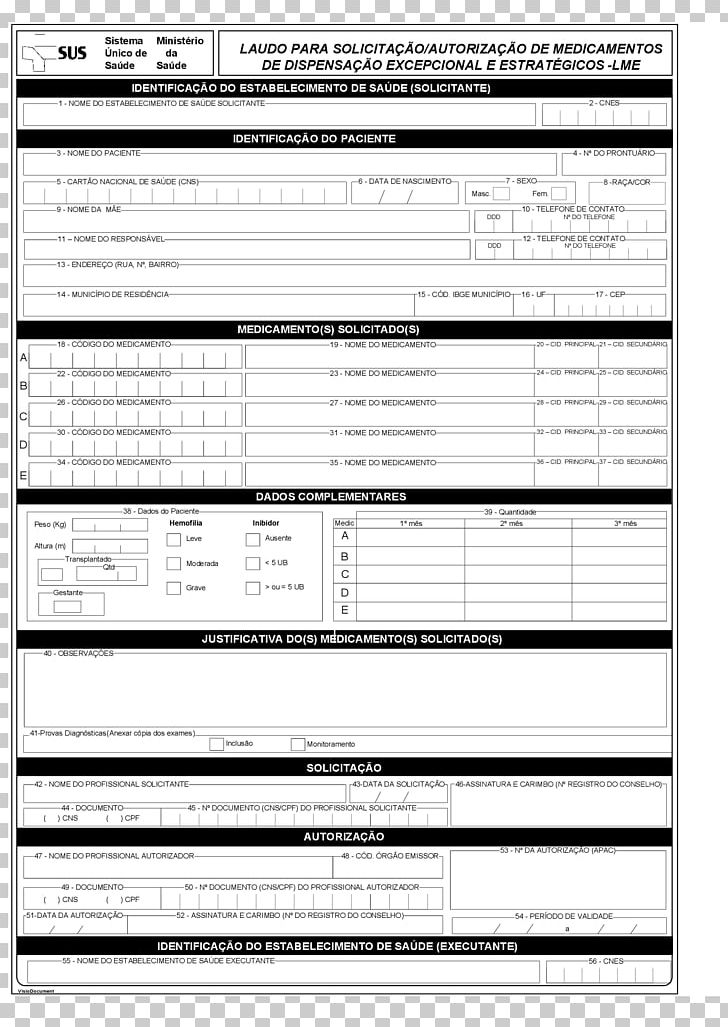 Document Form PDF Sistema Único De Saúde Health PNG, Clipart, Area, Brand, Document, Form, Health Free PNG Download