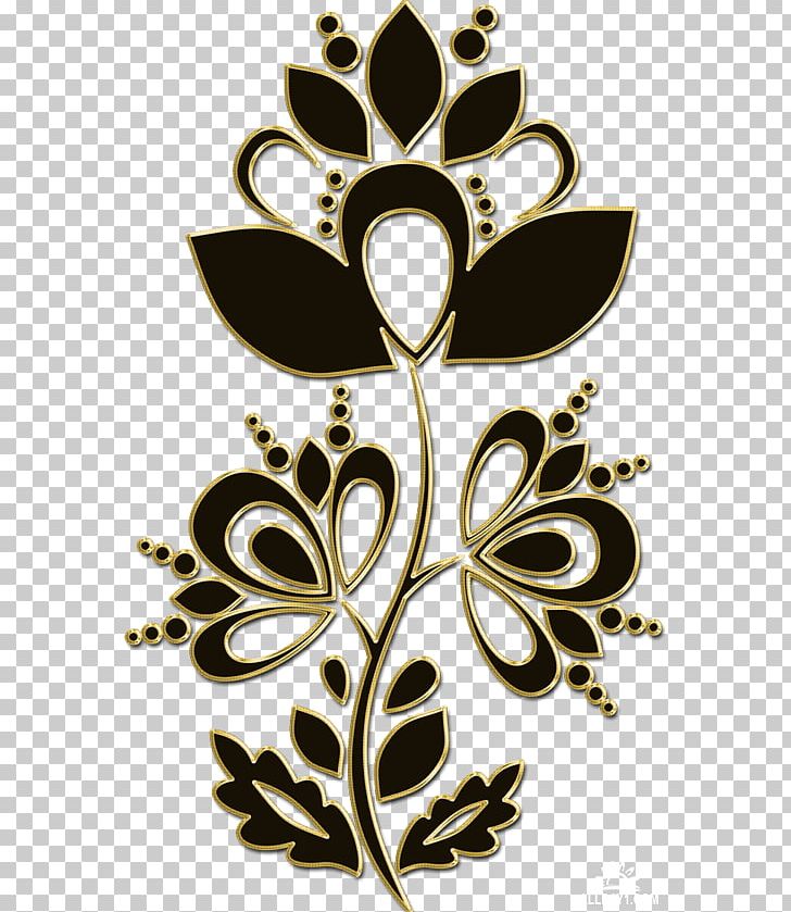 Ornament Flower Black PNG, Clipart, Black, Black And White, Flora, Flower, Gold Free PNG Download