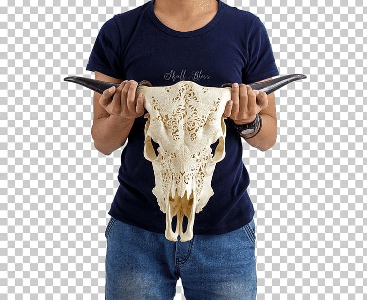 T-shirt Sleeve Skull PNG, Clipart, Clothing, Indian Cow, Neck, Skull, Sleeve Free PNG Download