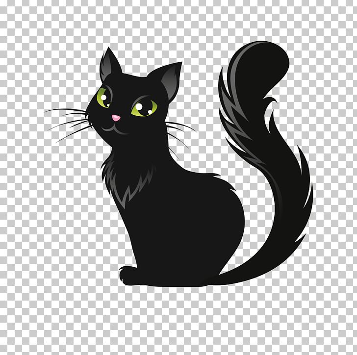 Cat Kitten Halloween Illustration PNG, Clipart, Black, Black Background, Black Board, Black Cat, Black White Free PNG Download