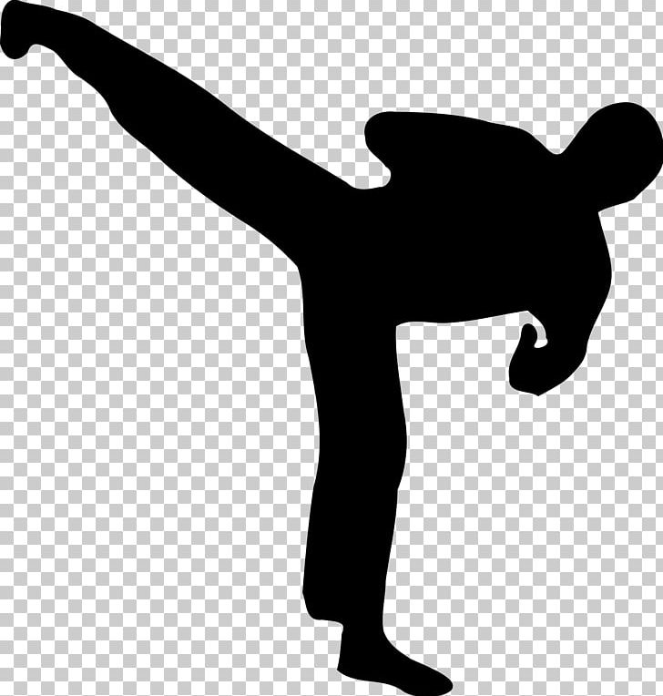 Kickboxing Silhouette PNG, Clipart, Arm, Black And White, Boxing, Drawing, Finger Free PNG Download