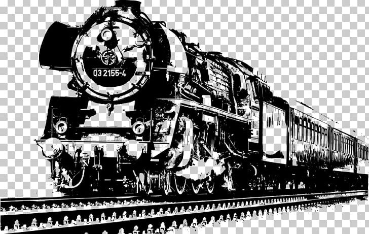 Train Rail Transport Steam Locomotive Diesel Locomotive PNG, Clipart, Black And White, Milwaukee Road 261, Mode Of Transport, Passenger Car, Railroad Car Free PNG Download