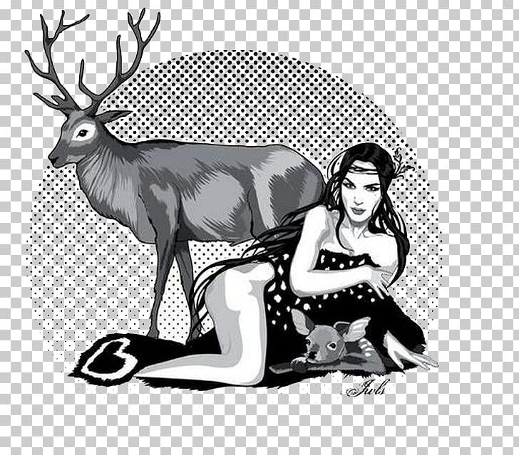 Reindeer Red Deer Antler PNG, Clipart, Animals, Art, Beautiful, Beautiful Girl, Beauty Free PNG Download