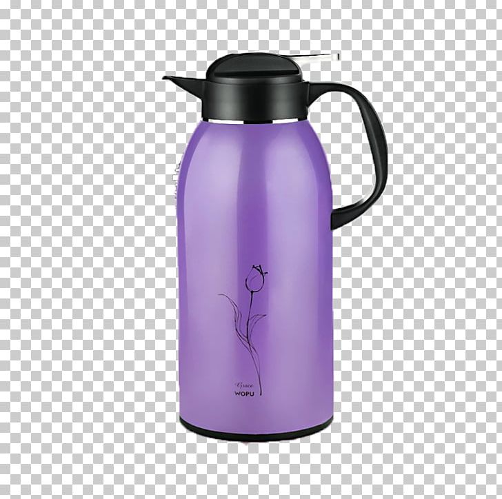 Water Bottle Vacuum Flask Kettle Purple PNG, Clipart, Amp, Bottle, Drinkware, Garden, Home Free PNG Download