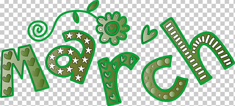 March PNG, Clipart, Green, March, Number, Symbol, Text Free PNG Download