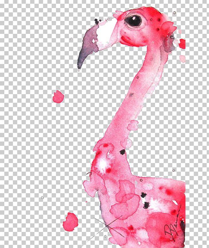 Flamingo Watercolor Painting Illustration PNG, Clipart, Animals, Beak, Bird, Color, Deductible Free PNG Download