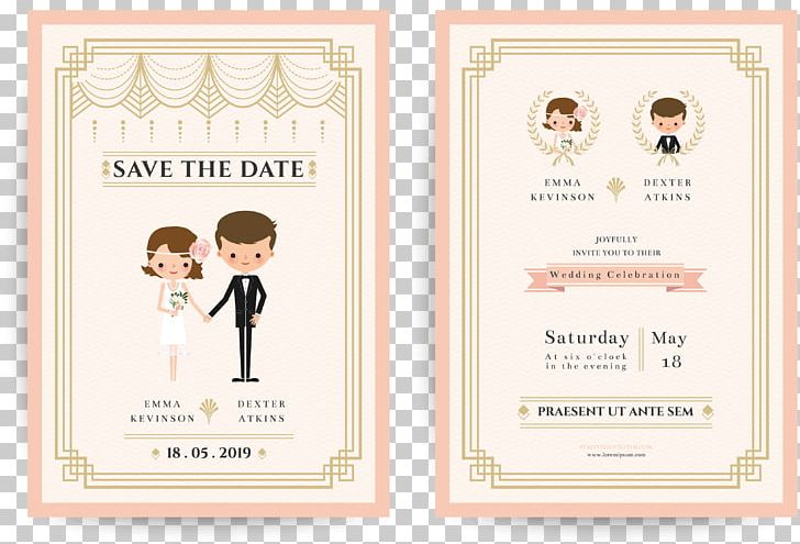 Wedding Invitation Bridegroom Illustration PNG, Clipart, Birthday Invitation, Bride, Bride Groom Direct, Cartoon, Cartoon Bride And Groom Free PNG Download