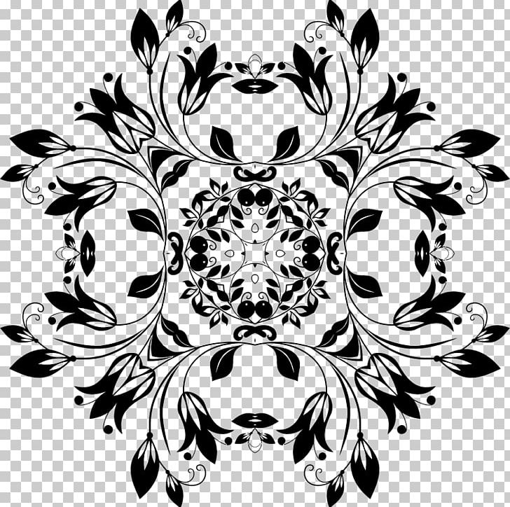Floral Design Mandala PNG, Clipart, Art, Black, Black And White, Bone, Decorative Arts Free PNG Download