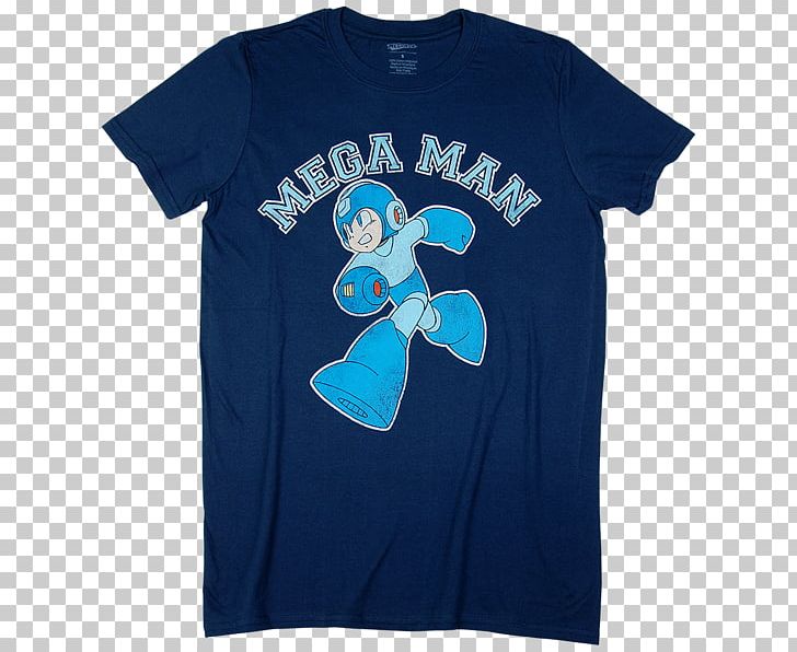 Printed T-shirt Mega Man 9 Neckline PNG, Clipart, Active Shirt, Blue, Brand, Clothing, Collar Free PNG Download