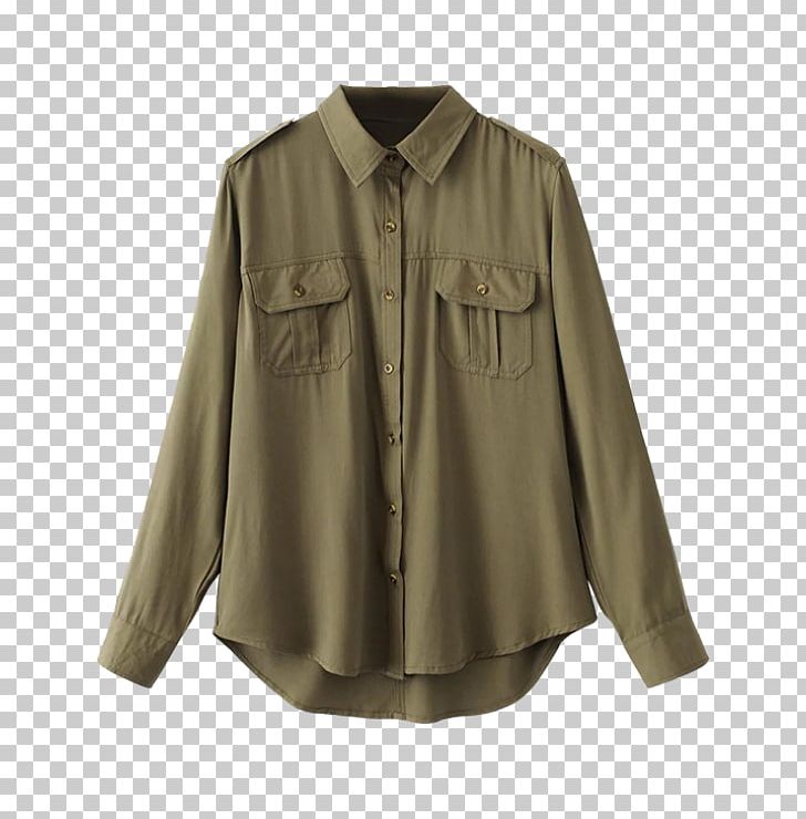 Khaki Blouse Olive Tumblr Blog PNG, Clipart, Blog, Blouse, Blouses, Button, Clothing Free PNG Download