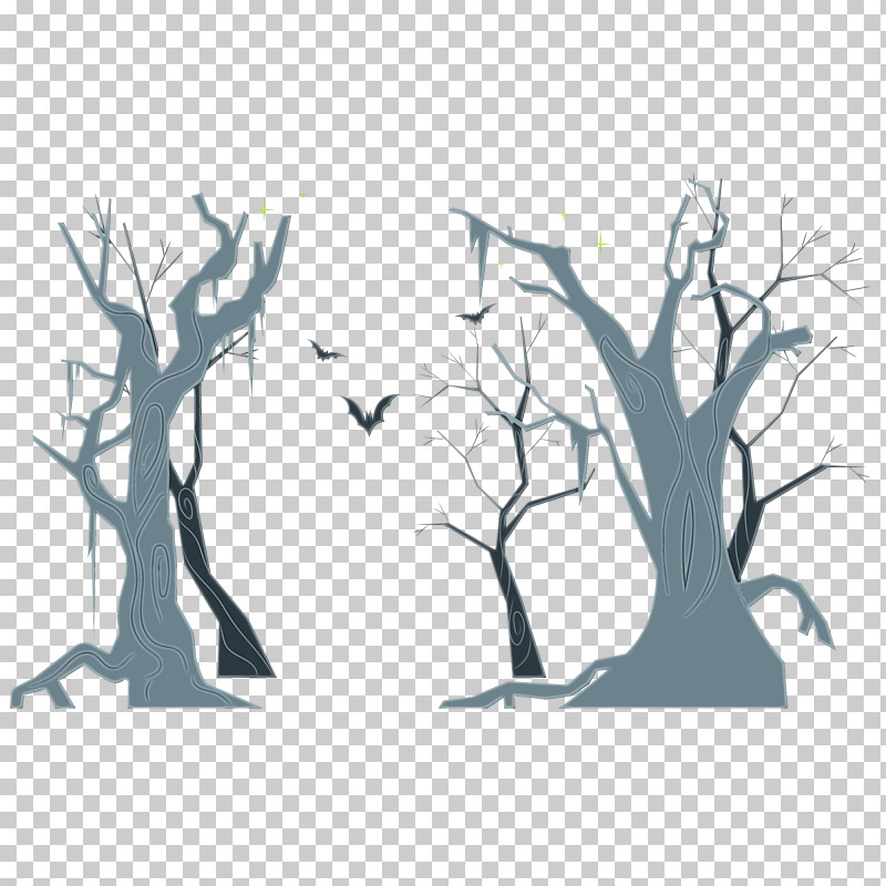 Tree Cartoon Silhouette Twig Meter PNG, Clipart, Birds, Birds Cartoon, Cartoon, Im Ready For Halloween, Meter Free PNG Download