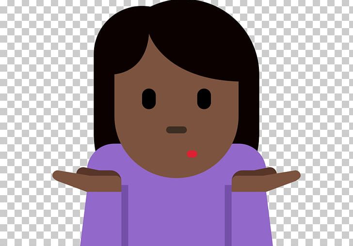 Shrug Emojipedia Dark Skin Human Skin Color PNG, Clipart, Boy, Cartoon, Cheek, Child, Emoji Free PNG Download