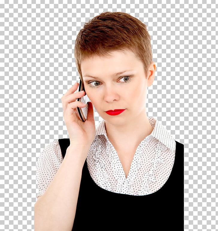 IPhone Telephone Woman Businessperson PNG, Clipart, Bangs, Beauty, Brown Hair, Business, Businessperson Free PNG Download