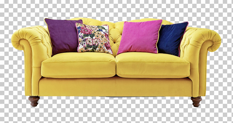 Furniture Couch Yellow Loveseat Purple PNG, Clipart, Chair, Couch, Cushion, Furniture, Home Accessories Free PNG Download