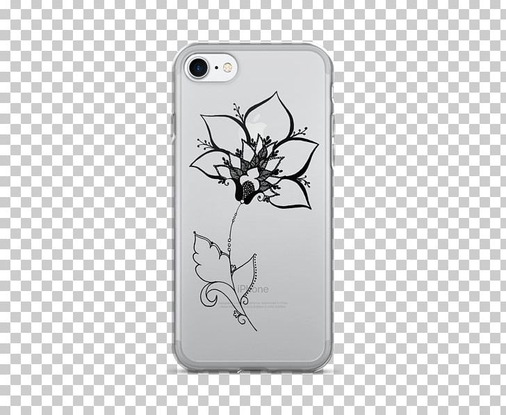 Apple IPhone 7 Plus IPhone 5s Mobile Phone Accessories IPhone SE PNG, Clipart, Apple Iphone 7 Plus, Black And White, Drawing, Flower, Iphone Free PNG Download